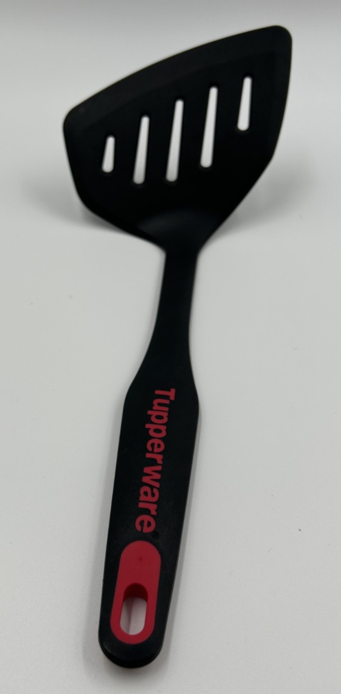 Tupperware Large Slotted Spatula Pancake Turner 6782A Chef Series Pro Black Red Tupperware Large Slotted Spatula Pancake Turner 6782A Chef Series Pro Black Red