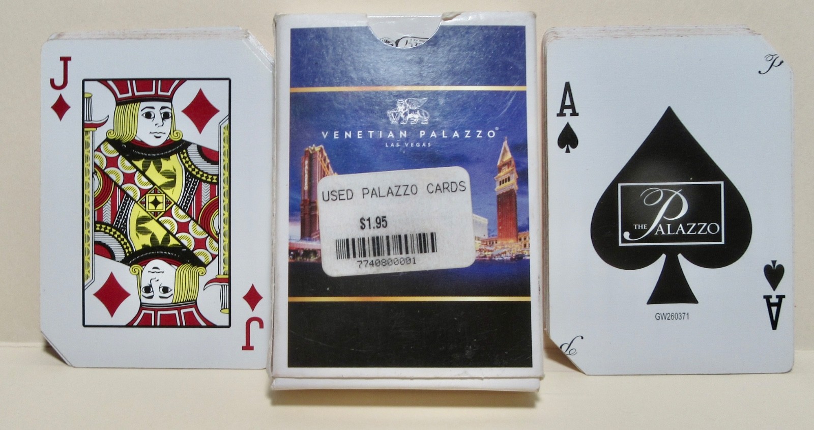 Venetian Palazzo Playing Cards (Las Vegas) With Clipped Corners & Barcode Venetian Palazzo Playing Cards (Las Vegas) With Clipped Corners & Barcode