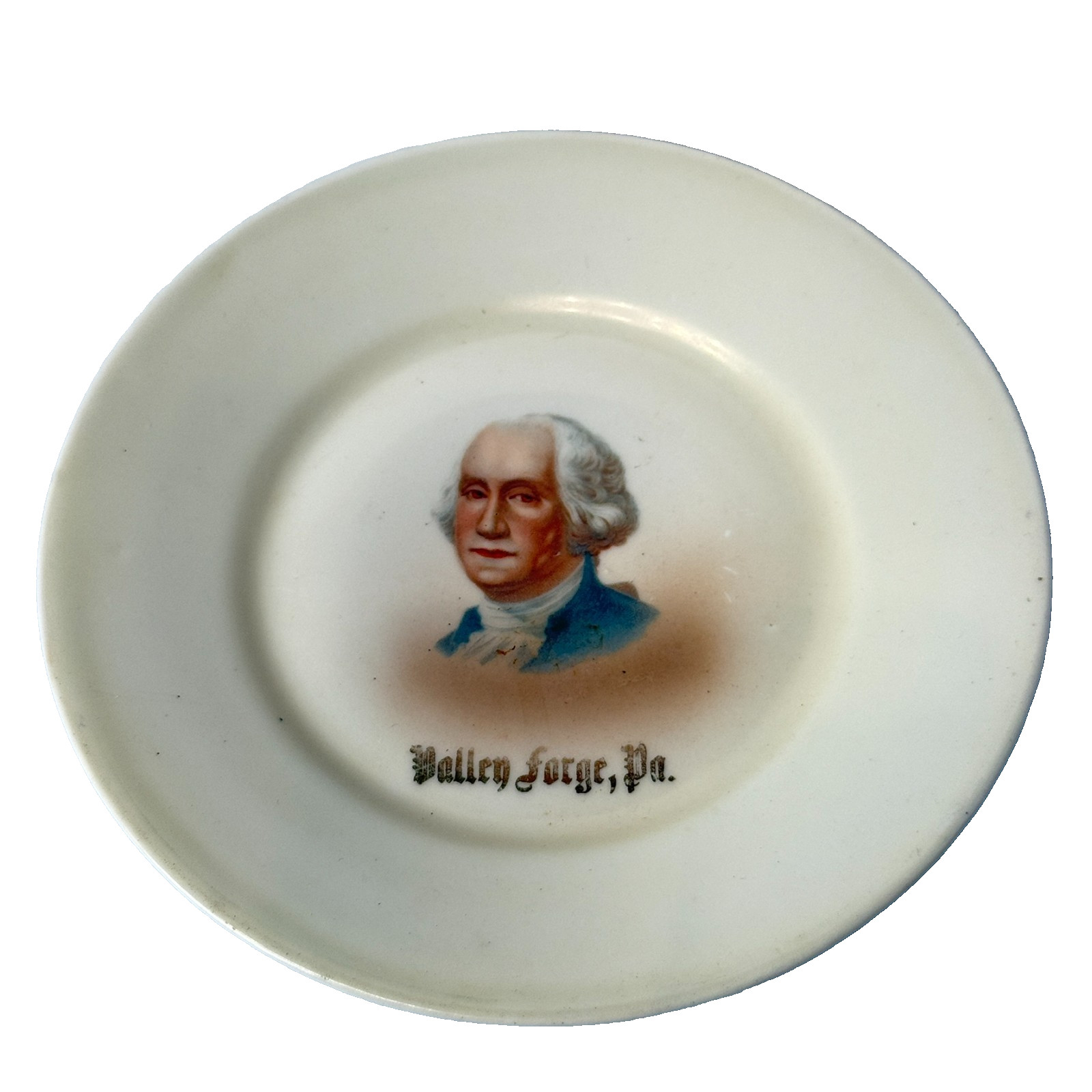 BENJAMIN FRANKLIN - VALLEY FORGE PA ANTIQUE Souvenir CHINA TRINKET DISH PLATE BENJAMIN FRANKLIN - VALLEY FORGE PA ANTIQUE Souvenir CHINA TRINKET DISH PLATE