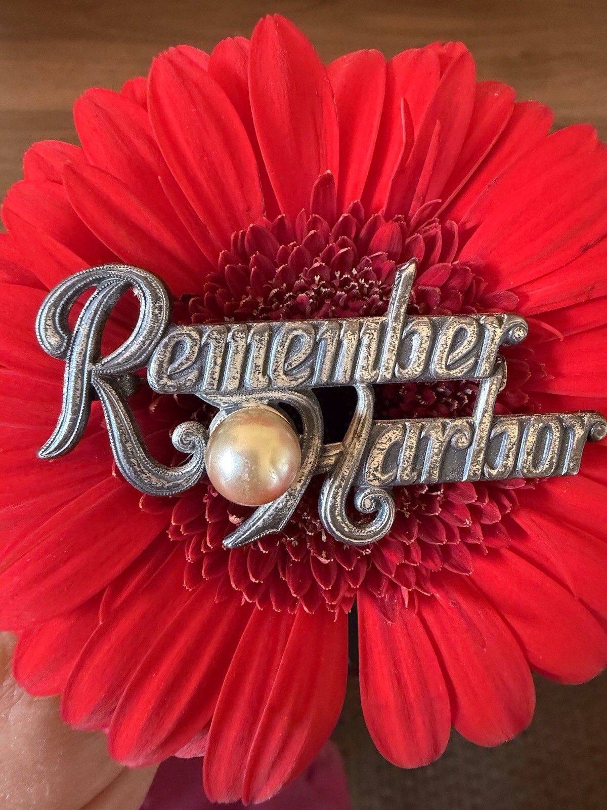 RARE~WWII REMEMBER PEARL HARBOR HOMEFRONT STERLING SILVER SWEETHEART PIN