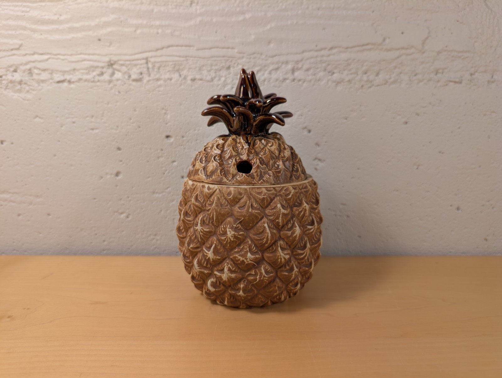 VTG Mark Thomas Outrigger Tiki Mug Pineapple Monterey Cannery Row Ceramic Lid
