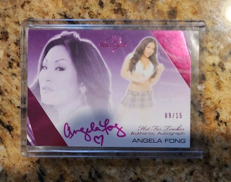 2012 Benchwarmer Hot For Teacher Angela Fong Auto Pink Ink /15