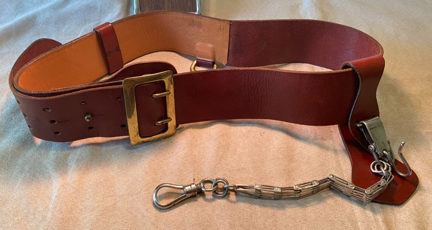 Authentic WWII US Army Officer\'s Military DENHER\'S OMAHA SAM BROWNE Belt 38 Authentic WWII US Army Officer\'s Military DENHER\'S OMAHA SAM BROWNE Belt 38