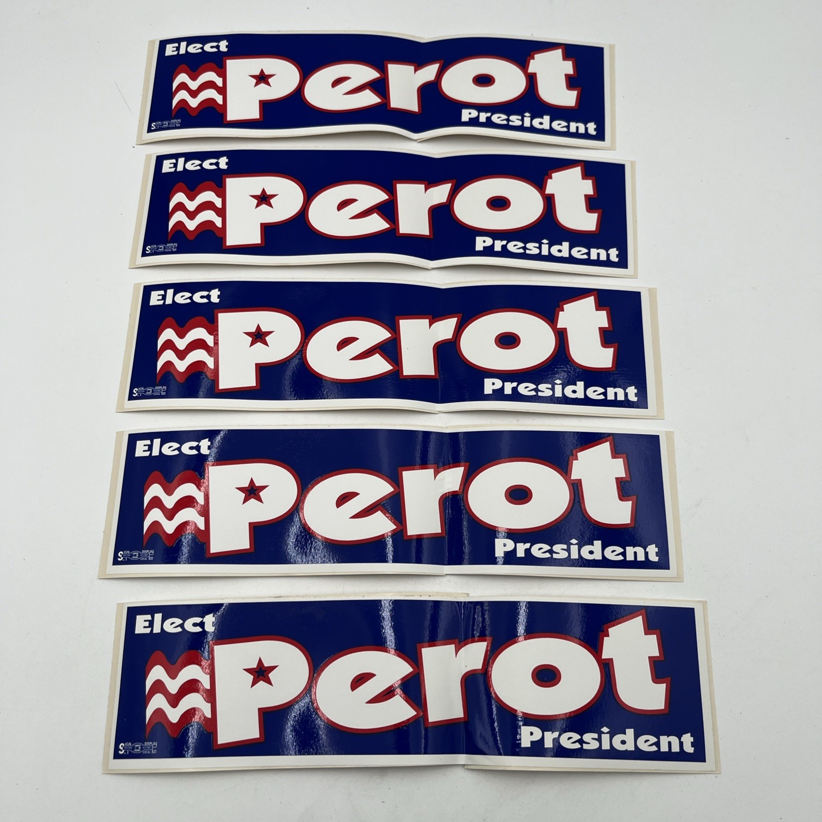 lot 5 ROSS PEROT Presidential Campaign Bumper Sticker Original 1992 Political lot 5 ROSS PEROT Presidential Campaign Bumper Sticker Original 1992 Political