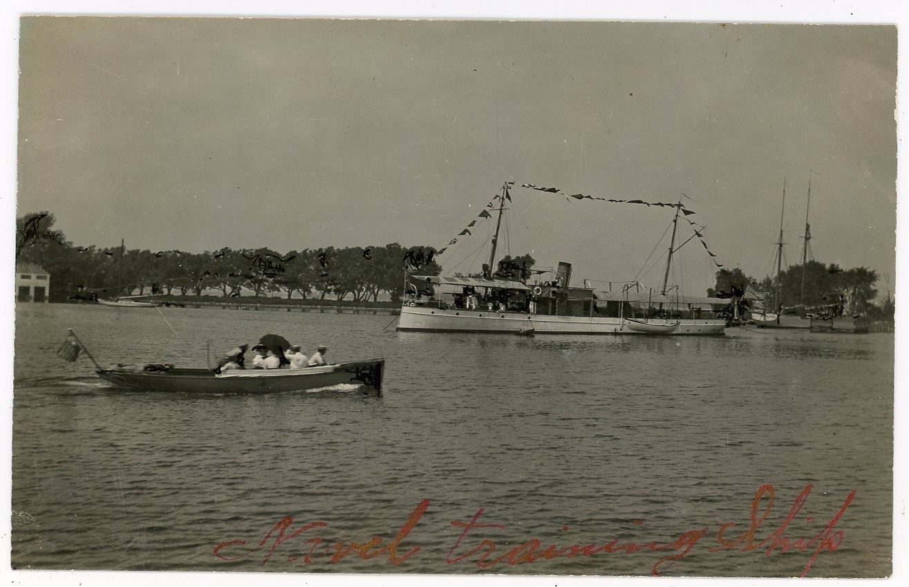 RPPC NY Sackets Harbor Steamer and Power Boat RPPC NY Sackets Harbor Steamer and Power Boat