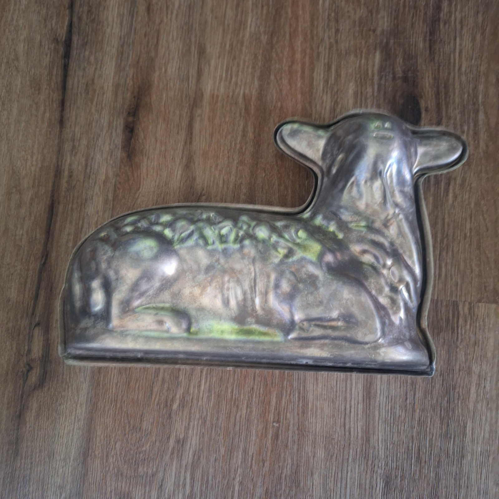Vintage Aluminum Metal Lamb Sheep Cake Pan Mold Easter Spring Kitchen Baking