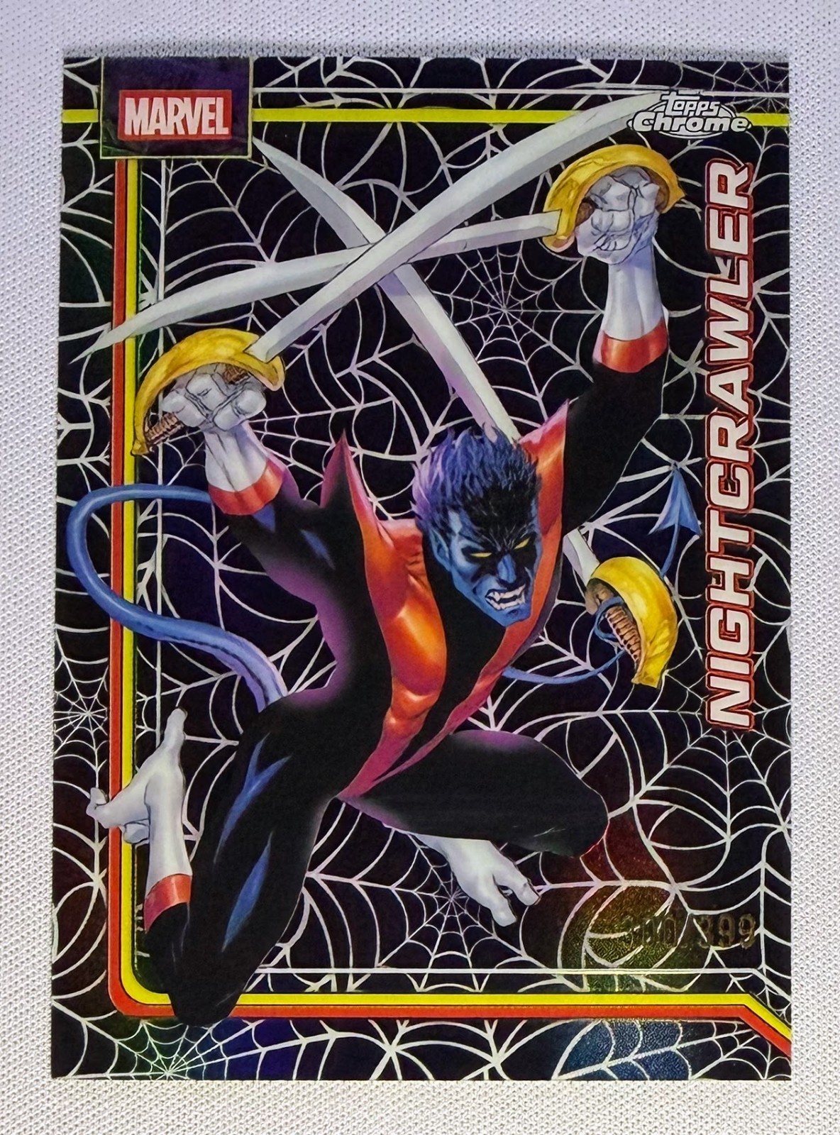 2026 Topps Chrome Marvel Comics - Nightcrawler #87 - Spider-Web Refractor /399