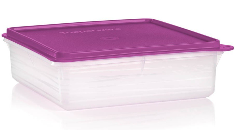 Tupperware Snack n stor Storage container 2.9L 9x9 SQUARE Mulberry NEW