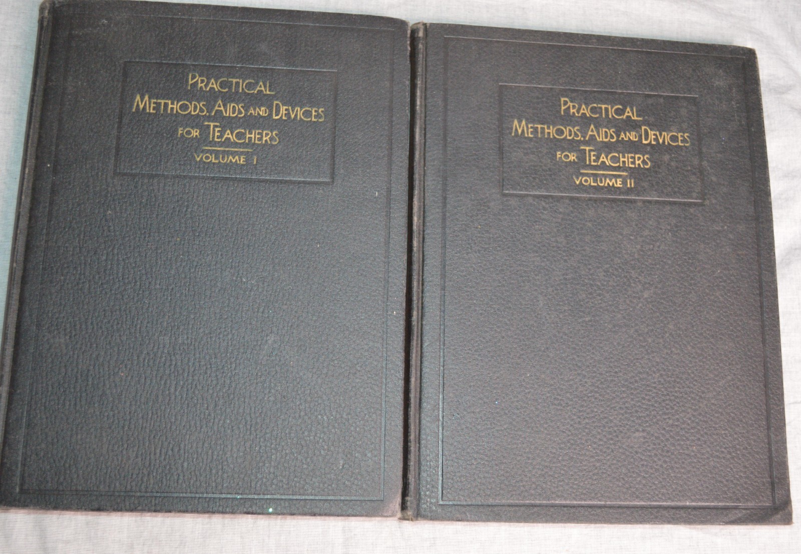 Practical Methods Aids & Devices for Teachers Vol. 1 and Vol. 2 1915 Antique