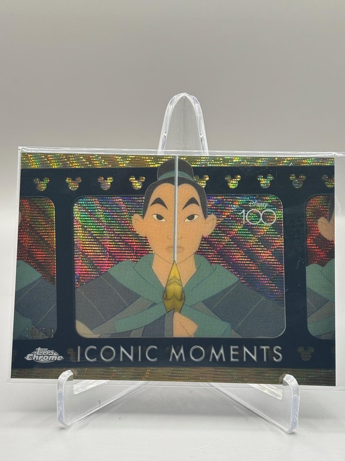 Mulan ready for War 2023 Topps Disney 100 Iconic Moments Gold Wave Refractor /50 Mulan ready for War 2023 Topps Disney 100 Iconic Moments Gold Wave Refractor /50