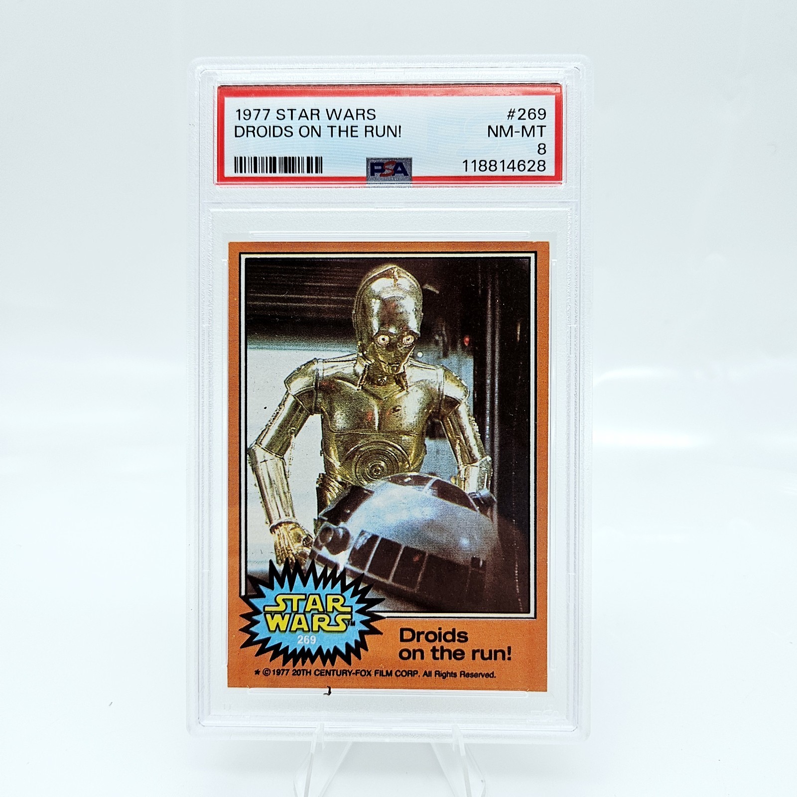 1977 Topps Star Wars #269 PSA 8 Droids on the Run C-3PO and R2-D2 