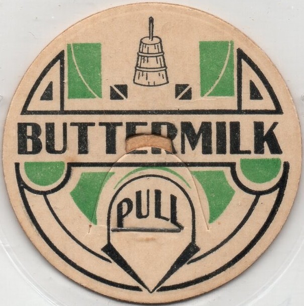Milk Bottle Cap - BUTTERMILK - PULL - generic cap - 1 5/8\ Milk Bottle Cap - BUTTERMILK - PULL - generic cap - 1 5/8\