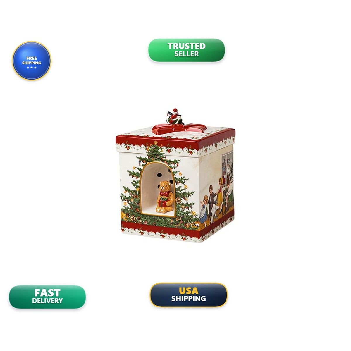 Villeroy & Boch Christmas Toys Tealight Candleholder Musical Porcelain Villeroy & Boch Christmas Toys Tealight Candleholder Musical Porcelain