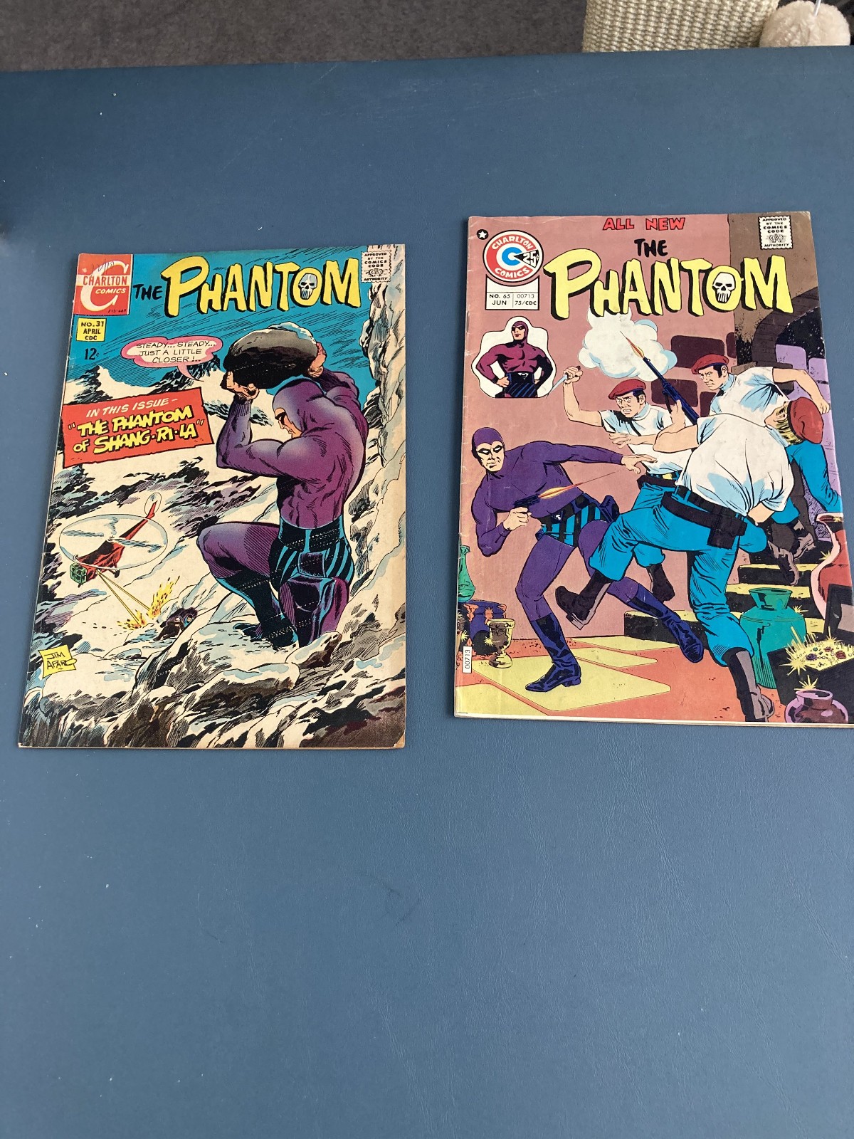 THE PHANTOM #31 & #65, CHARLTON COMICS, VG CONDITION