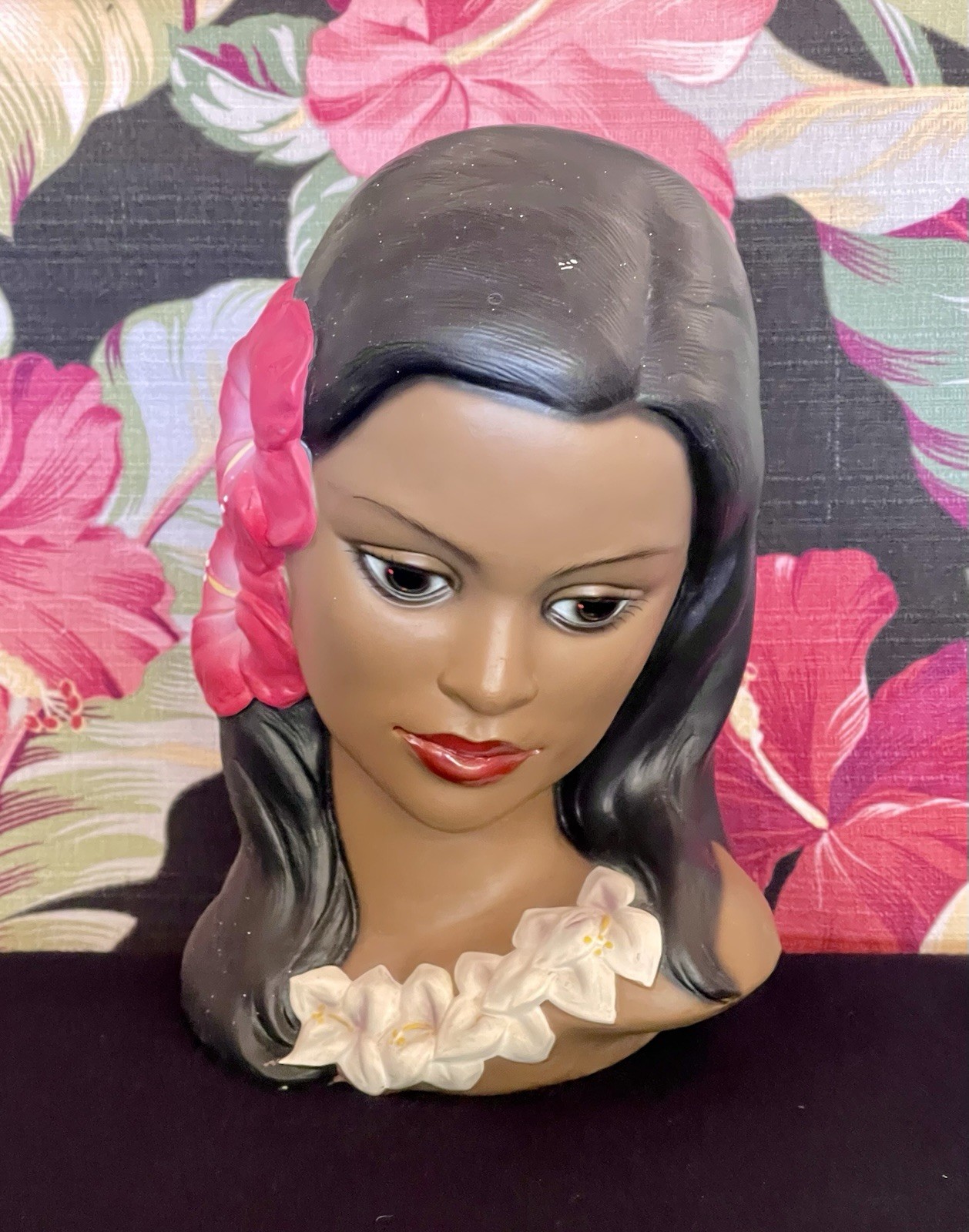 Vintage Lego Hawaiian Hula Girl Bust Sculpture Hawaii Rare