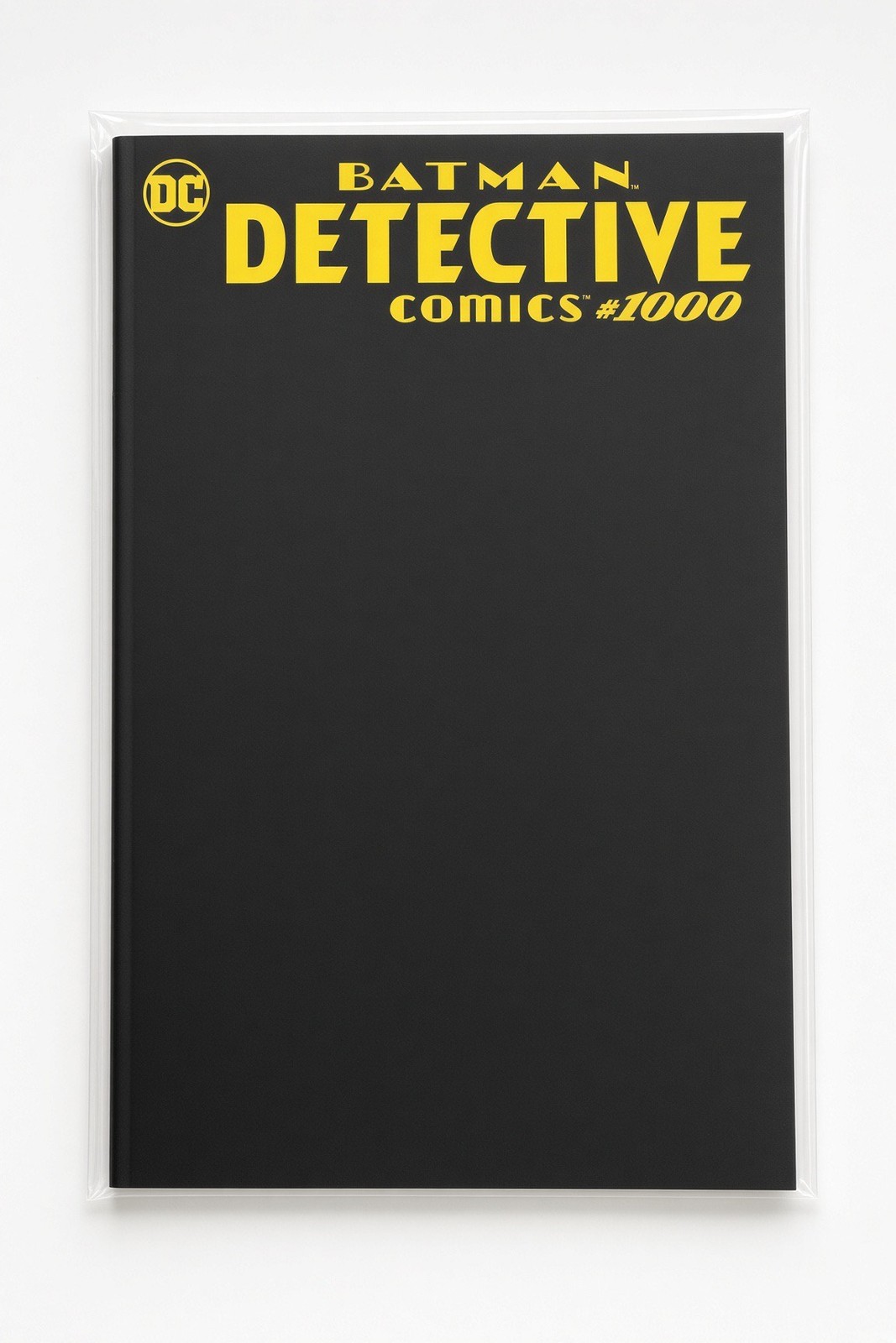 Detective Comics #1000 Black Blank Exclusive Variant Cover NM
