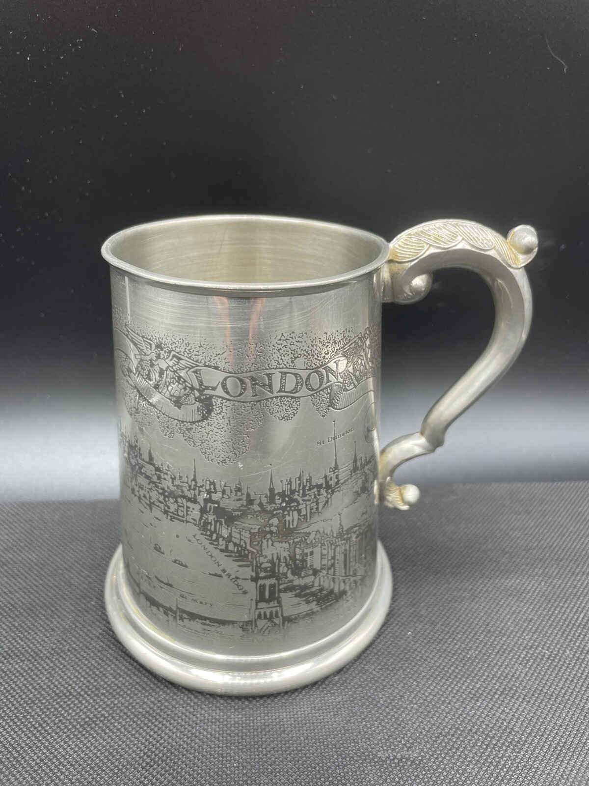 English Pewter Craftsman Made Tankard Stein Sheffield London England
