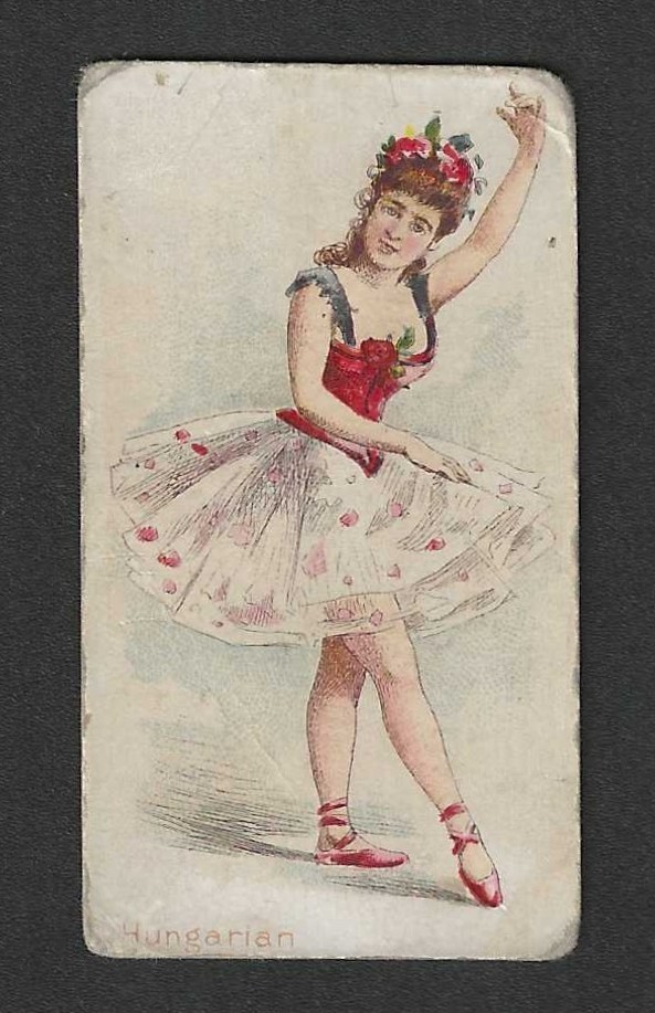 c1880\'s N186 Kimball Tobacco Card - Dancing Women Series - Hungarian c1880\'s N186 Kimball Tobacco Card - Dancing Women Series - Hungarian