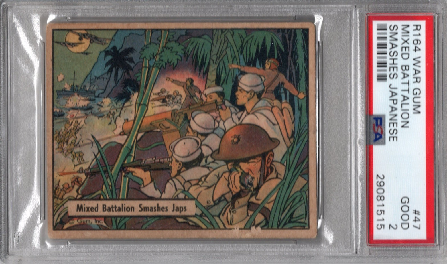 1941 R164 WAR GUM #47 MIXED BATTALION SMASHES JAPANESE