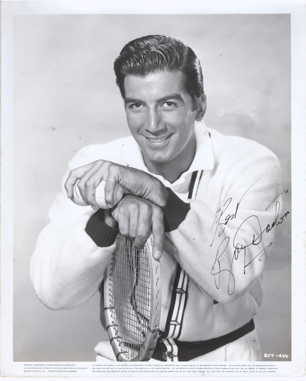 AMERICAN HANDSOME ACTOR RAY DANTON, SIGNED VINTAGE STUDIO PHOTO