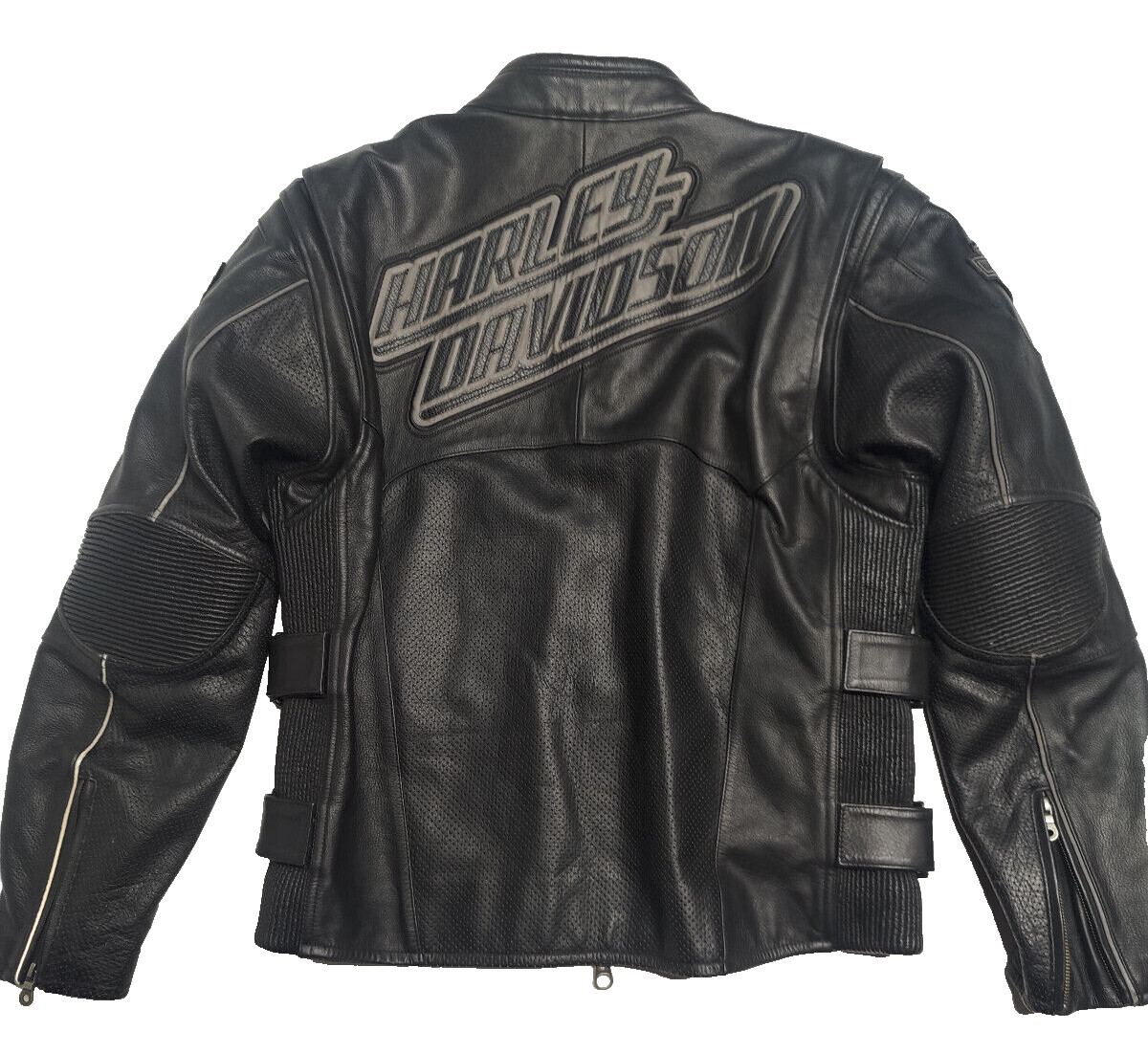 Vtg RARE Harley Davidson Leather Jacket - Mile Marker HD-MC 3000cc - Men Size L 