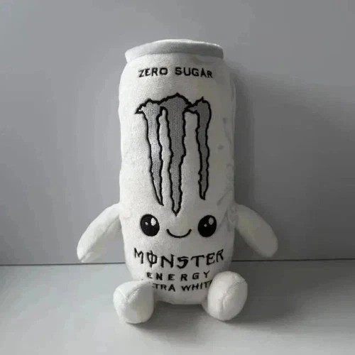 Monster Energy Drink Plush Toy White Zero Sugar Can Soft Stuffed Doll Decor Gift Monster Energy Drink Plush Toy White Zero Sugar Can Soft Stuffed Doll Decor Gift