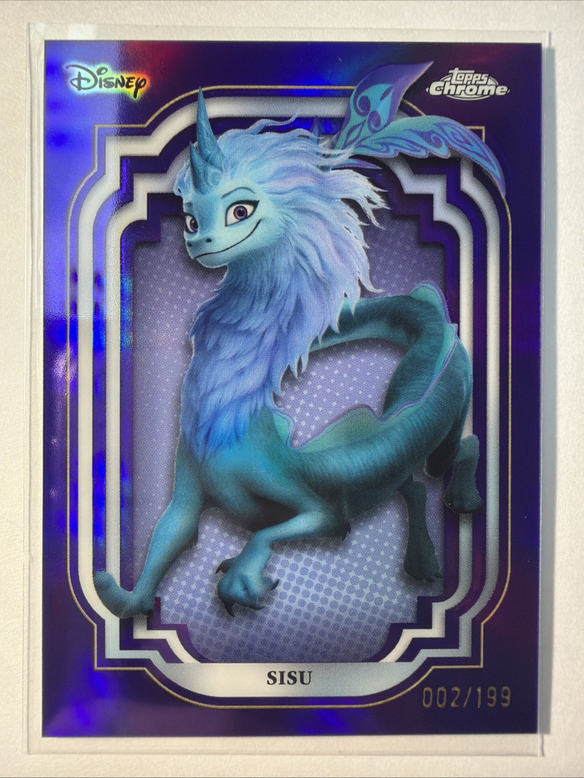 2024 Topps Chrome Disney SISU #175 Purple Refractor 002/199 2024 Topps Chrome Disney SISU #175 Purple Refractor 002/199