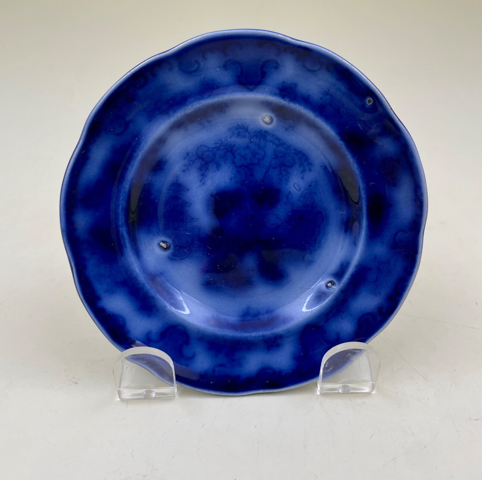 Flow Blue Child\'s Plate Scinde by Alcock