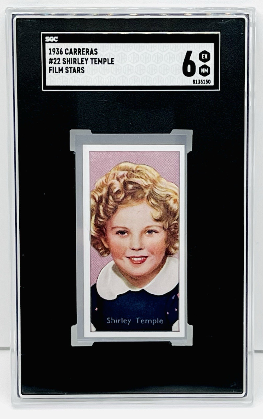 1936 Carreras #22 Shirley Temple SGC 6 EX-NM Pop 1 1936 Carreras #22 Shirley Temple SGC 6 EX-NM Pop 1