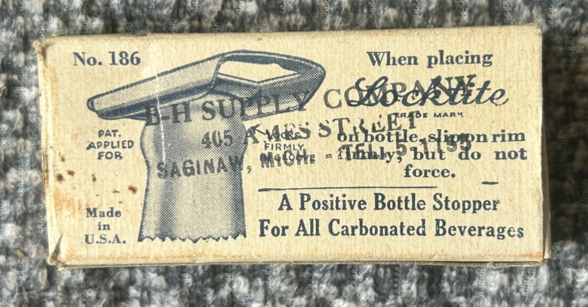 VINTAGE BH SUPPLY LOCKTITE BOTTLE STOPPER 7 OPENER IN ORIGINAL BOX WICKWIRE ROPE