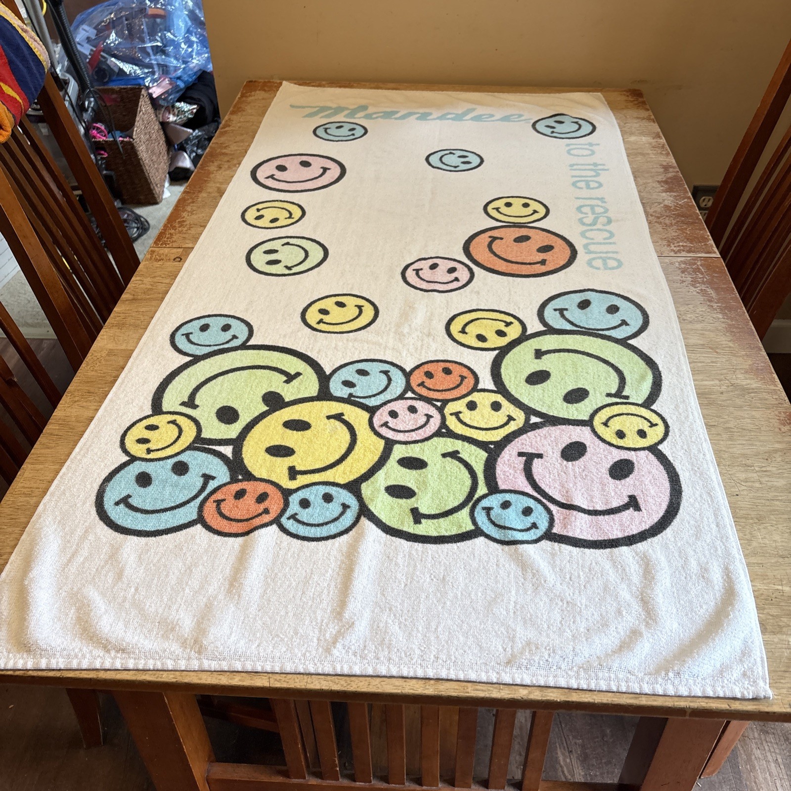 Vintage Mandee To The Rescue Beach Towel Y2K