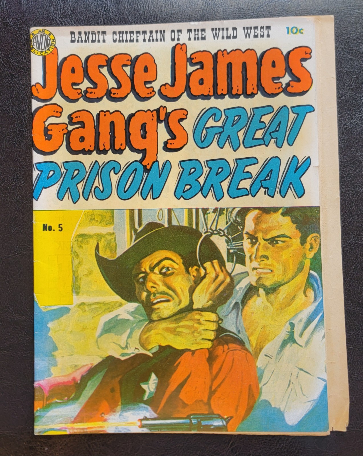 Jesse James Gangs Great Prison Break #5 1951 Avon Kubert, Wood art ERROR Copy
