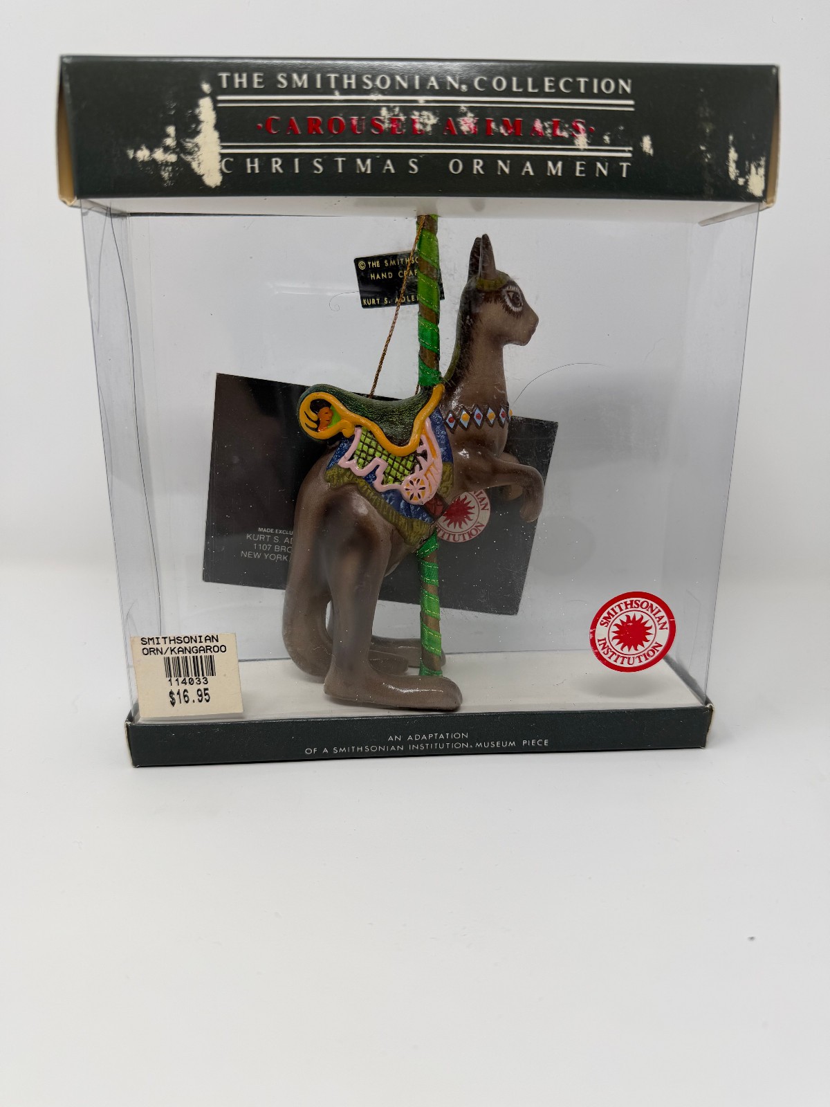 Vintage 1988 Kurt Adler Smithsonian Collection kangaroo Ornament