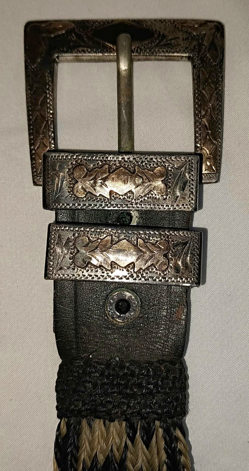 Vintage Mexican Sterling Silver 4pc Ranger Belt Buckle Set Plata De Jalisco 925