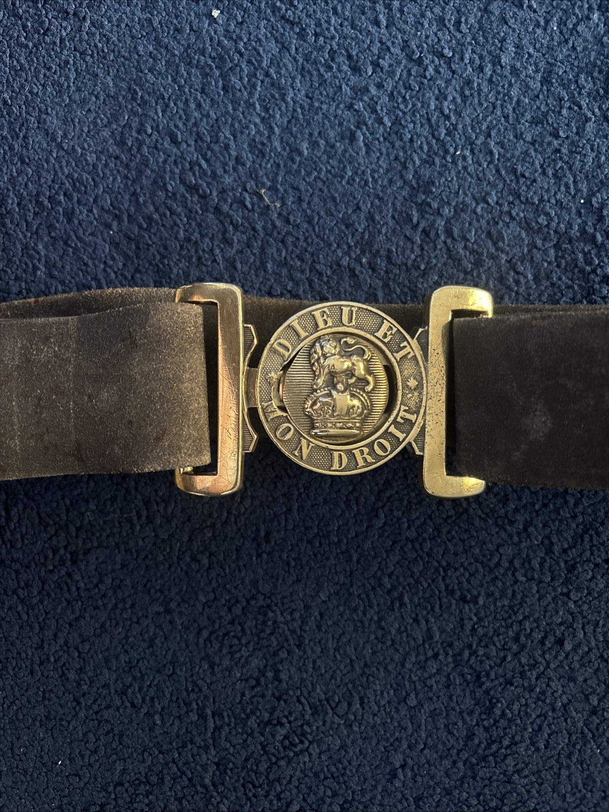 Original Boer War WW1 British Army 2-Piece Victorian Brass Belt Buckle & Belt Original Boer War WW1 British Army 2-Piece Victorian Brass Belt Buckle & Belt