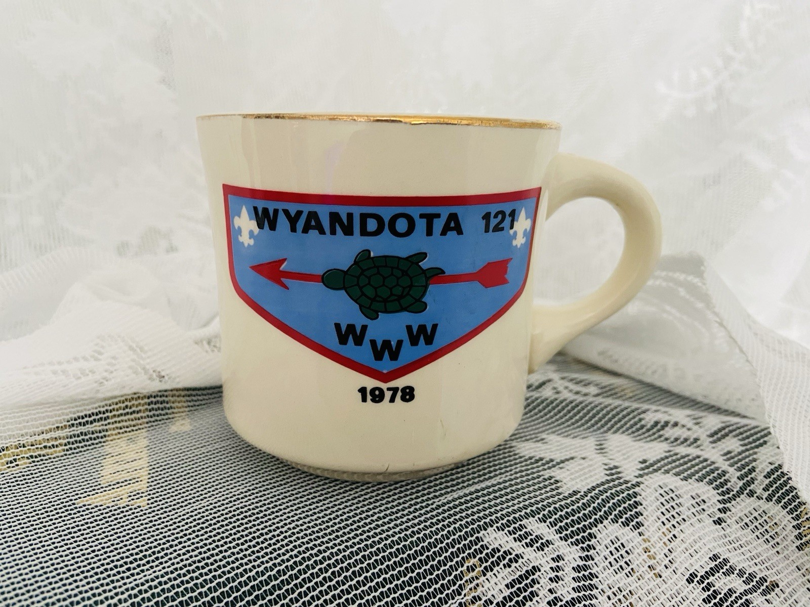 Vintage 1978 Wyandota Lodge 121 Order of the Arrow BSA Scout Coffee Mug Turtle Vintage 1978 Wyandota Lodge 121 Order of the Arrow BSA Scout Coffee Mug Turtle