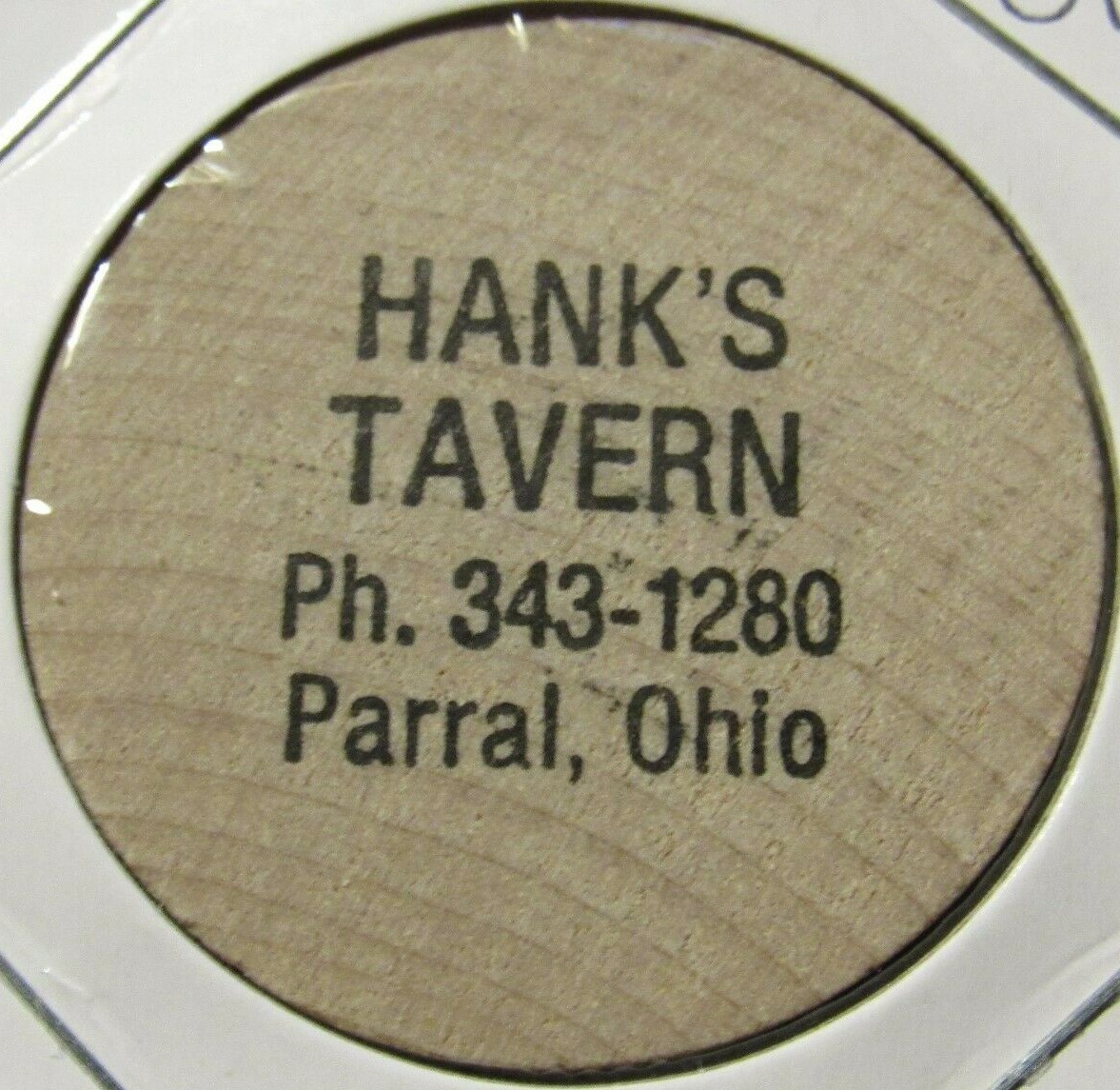 Vintage Hank\'s Tavern Parral, OH Wooden Nickel - Token Ohio