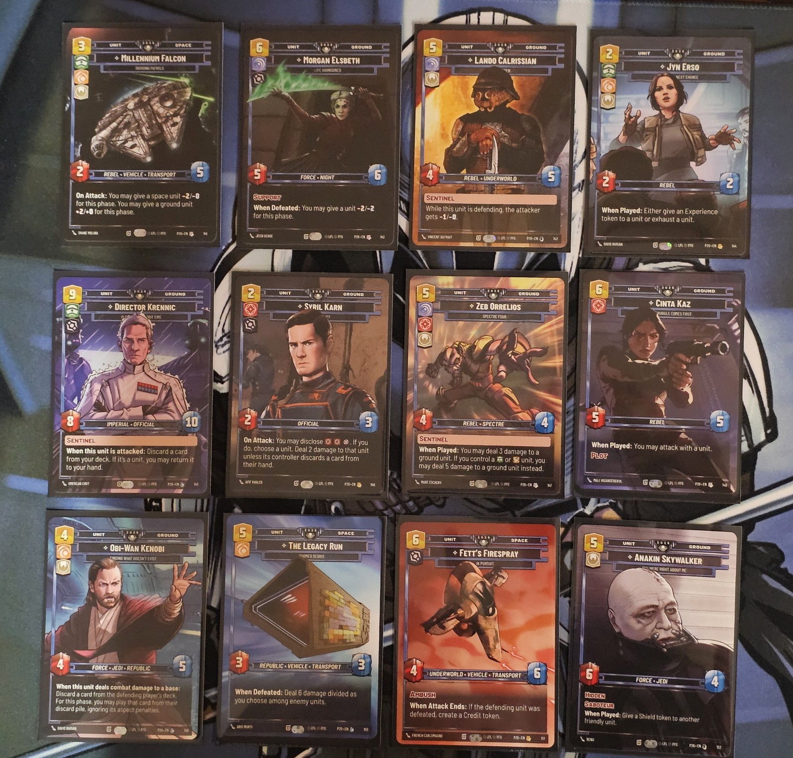 (FULL SET) Star Wars Unlimited 2026 Galactic Championships Prize Wall  Non Foil