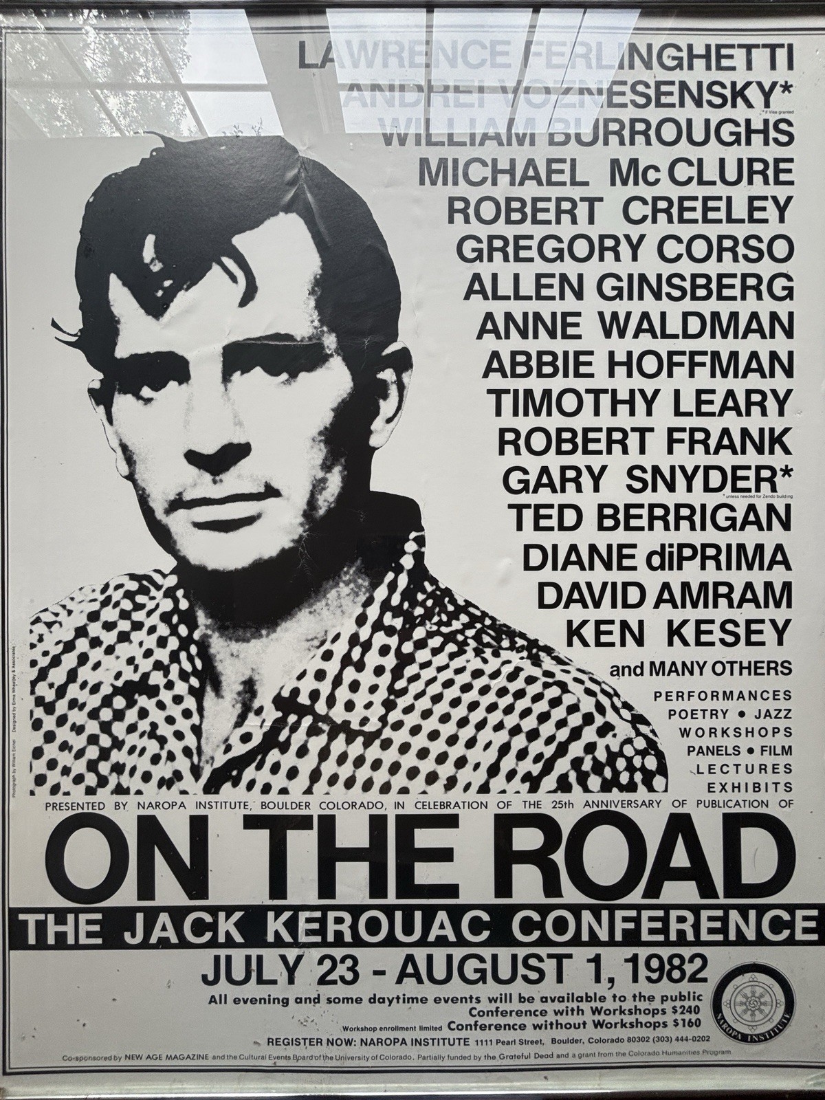 Jack Kerouac Conference Poster from 1982 for the 25th Anniversary of On the Road Jack Kerouac Conference Poster from 1982 for the 25th Anniversary of On the Road