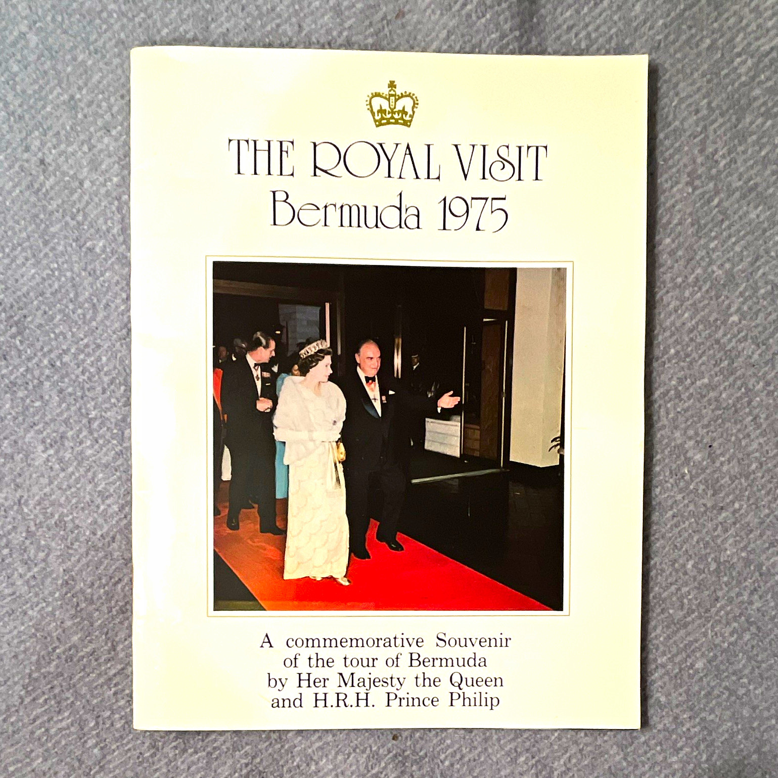 1975 Royal Visit Bermuda Queen Elizabeth II Prince Philip Souvenir Booklet