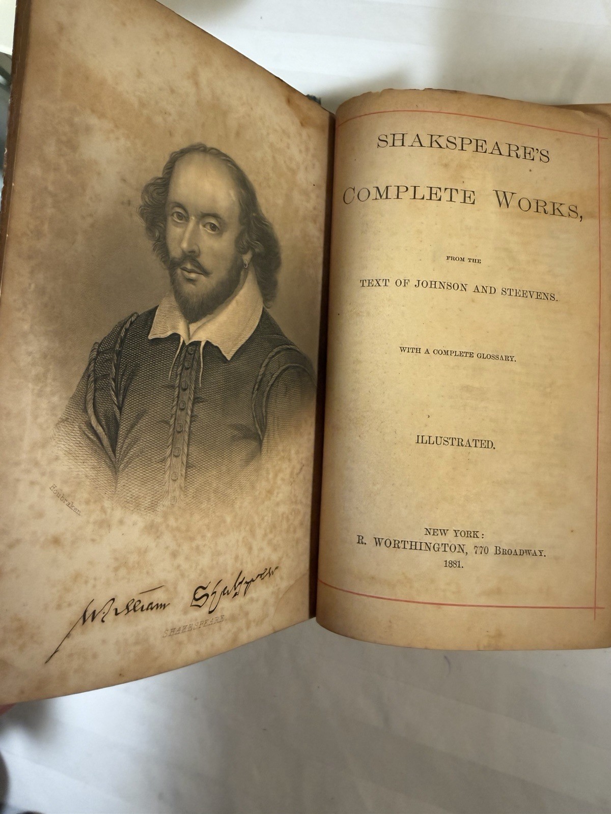 Shakespeare's Complete Works Illustrated R. Worthington & Co. New York 1881-1882