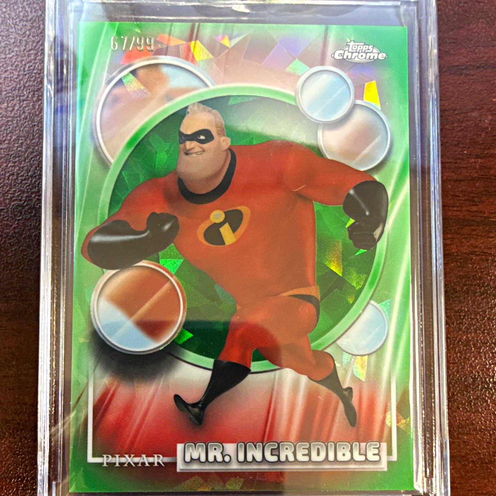 2026 Topps Chrome sapphire Pixar 2026 Mr. Incredible #126 Serial Numbered 67/99