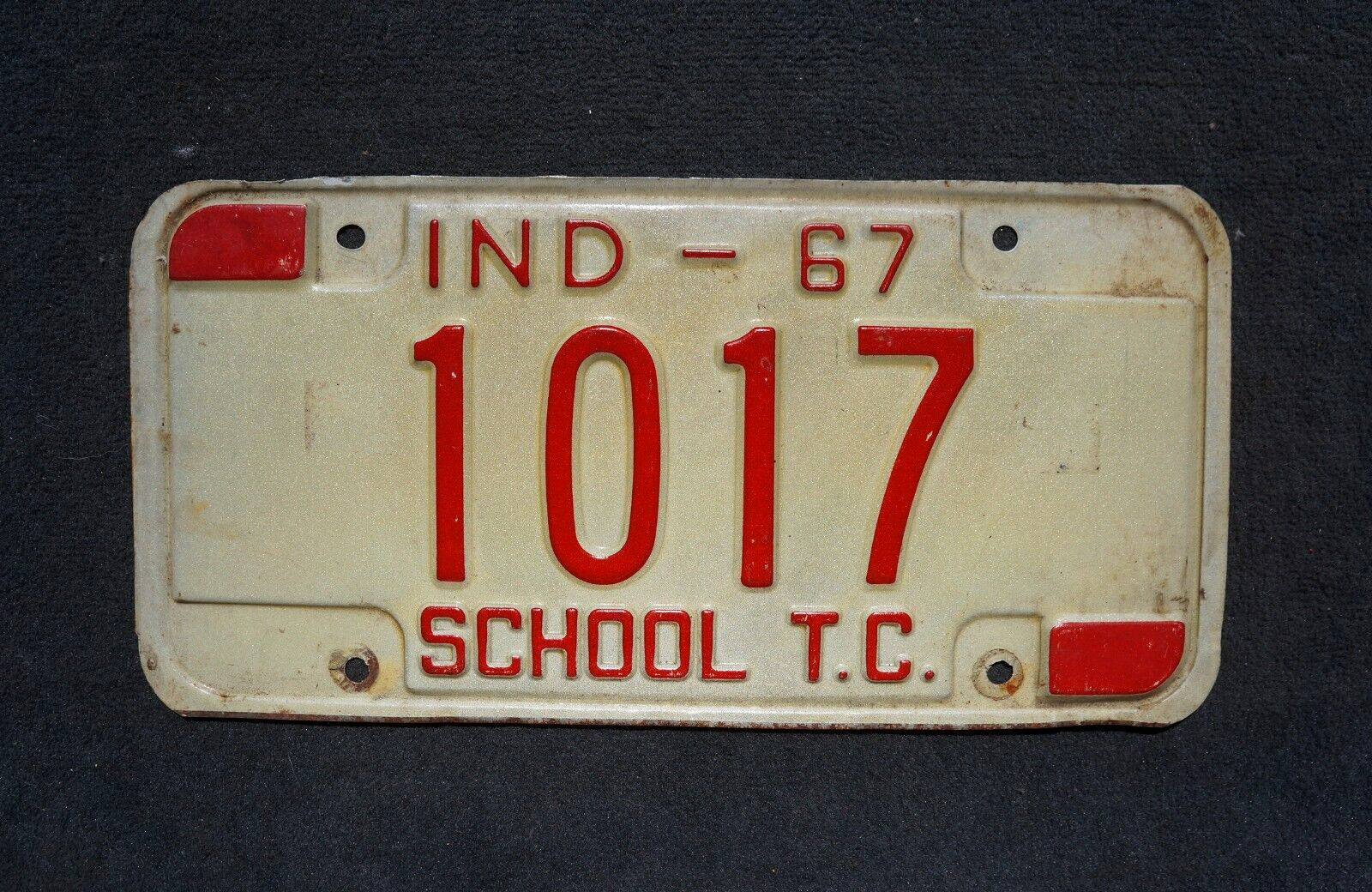 1967 Indiana SCHOOL TRAINING CENTER License Plate 1967 Indiana SCHOOL TRAINING CENTER License Plate