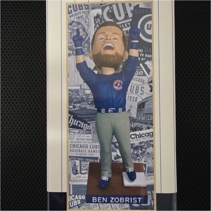 BDA Sports Ben Zobrist Bobblehead Chicago Cubs 150 Years MLB w/ Box 2026