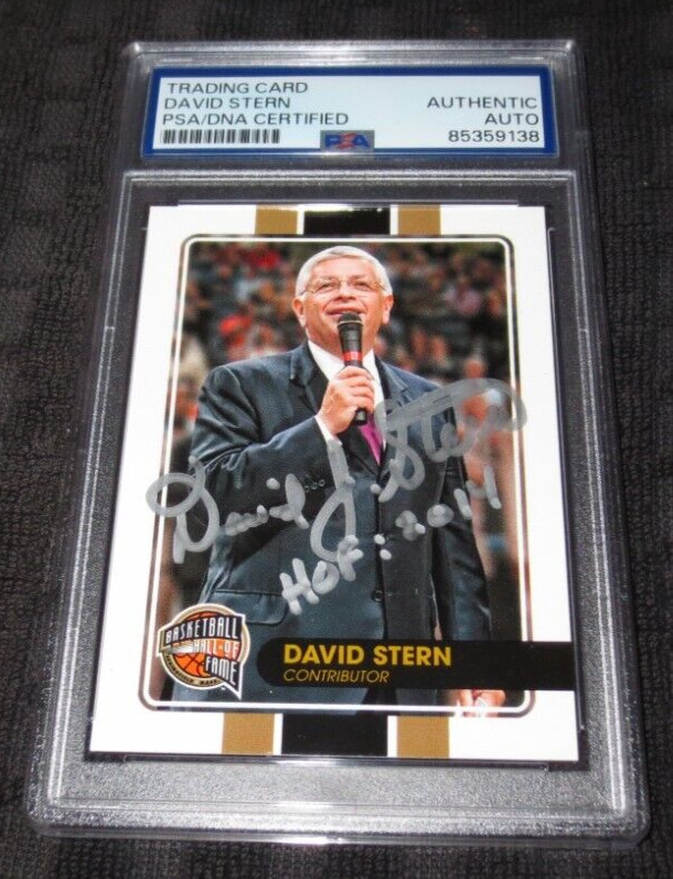 David Stern dec 84-2014 NBA Basketball Commissioner card signed autographed PSA David Stern dec 84-2014 NBA Basketball Commissioner card signed autographed PSA