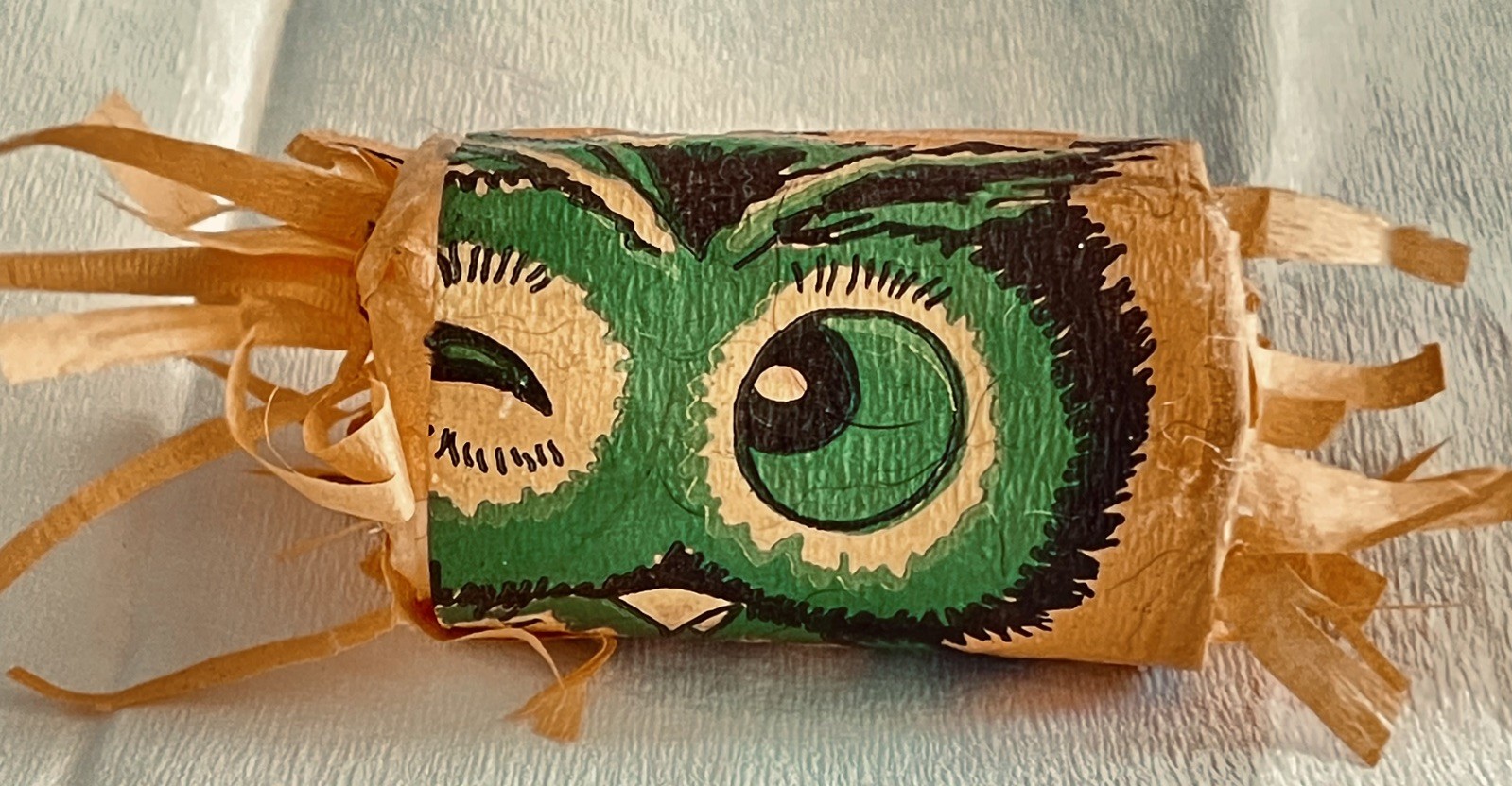 Rare Antique Halloween Crepe Paper Party Favor handmade with prizes no candy NOS