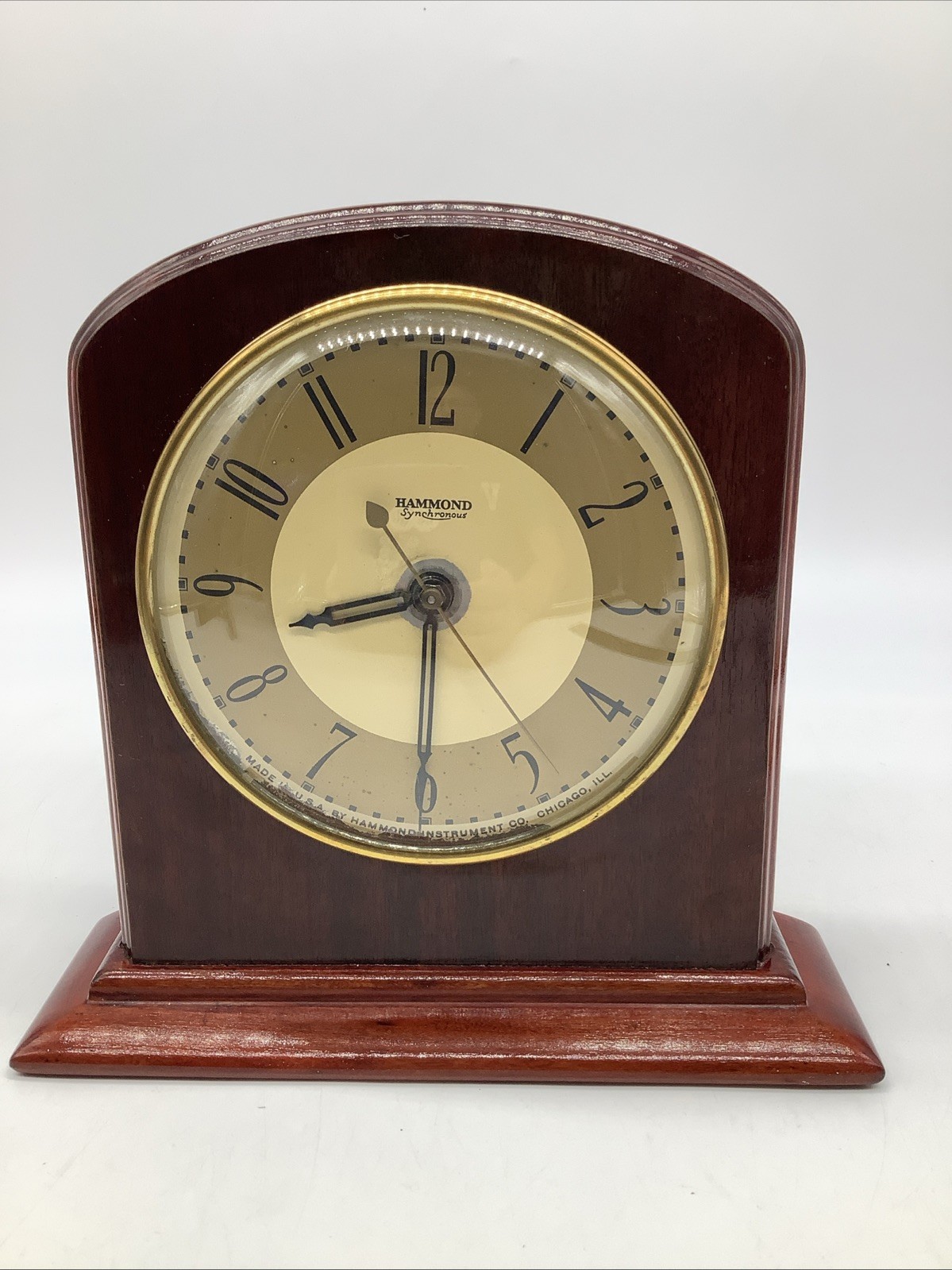 Vintage 1930s Hammond Synchronous Como Electric Mantel Clock USA - WORKING