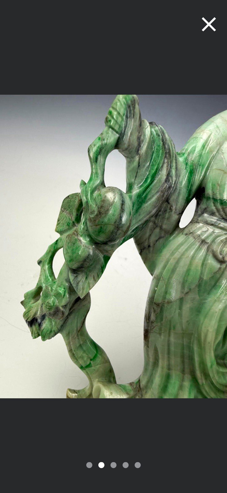 Vintage Chinese Jadeite carved Immortal