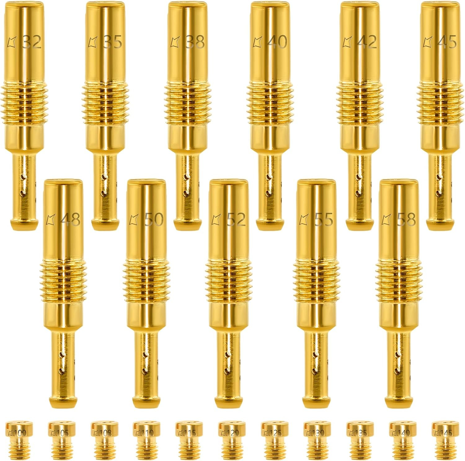 22 Pcs Carburetor Jet Kit - 11 Main & 11 Pilot Jets for PE PWK PZ CG PHBG Carbs, 22 Pcs Carburetor Jet Kit - 11 Main & 11 Pilot Jets for PE PWK PZ CG PHBG Carbs,