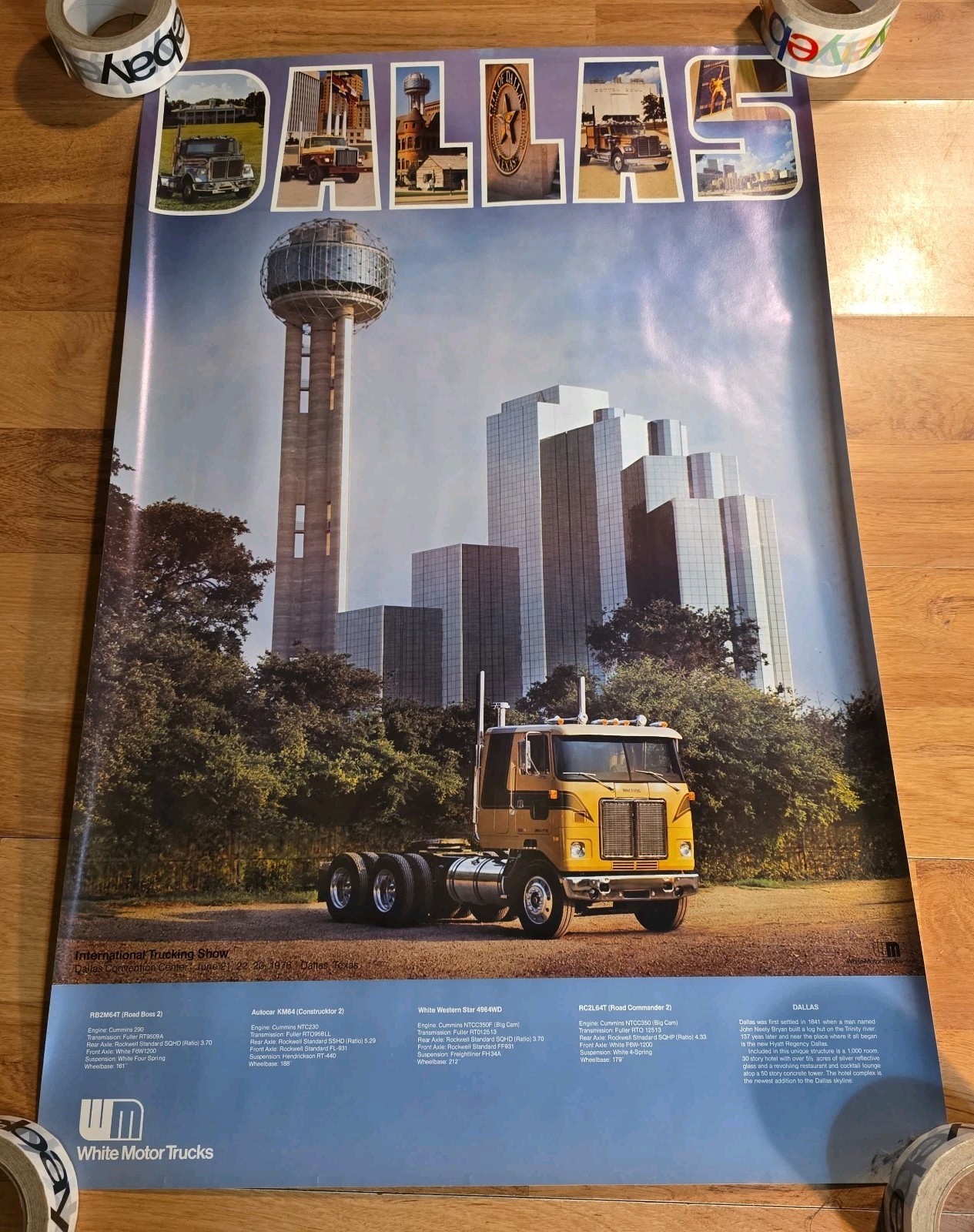 Vintage 1978 White Motor Trucks Dallas Poster trucking Vintage 1978 White Motor Trucks Dallas Poster trucking
